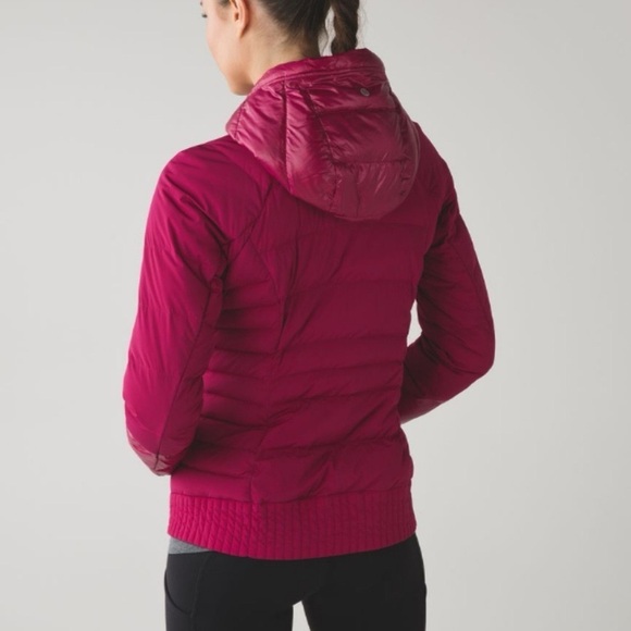 Lululemon Down Right Cozy Pullover Puffer Jacket Berry Rumble Winter Coat Size 4 - Picture 2 of 14